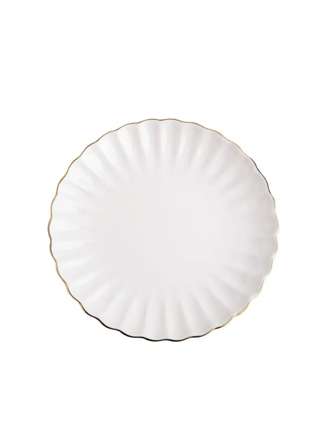 Talerz MELIDA obiadowy ze złotą obwódką 27 cm