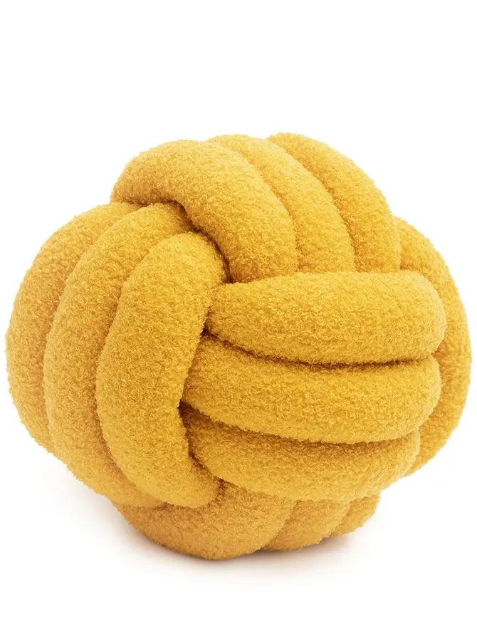 Poduszka HIBI supeł musztardowa 30 cm