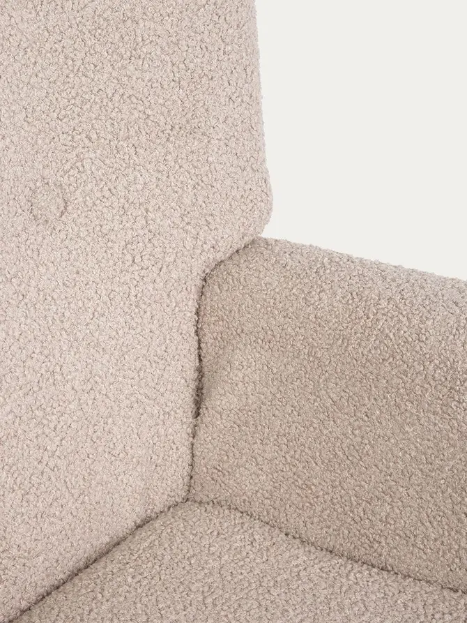 Fotel MOSS TEDDY BOUCLE w tkaninie TEDDY beżowy 70x55x95 cm