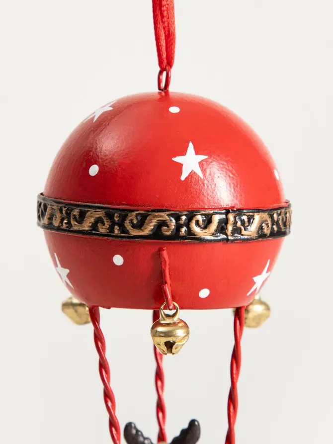 Zawieszka SASI metalowa czerwony balon 18 cm