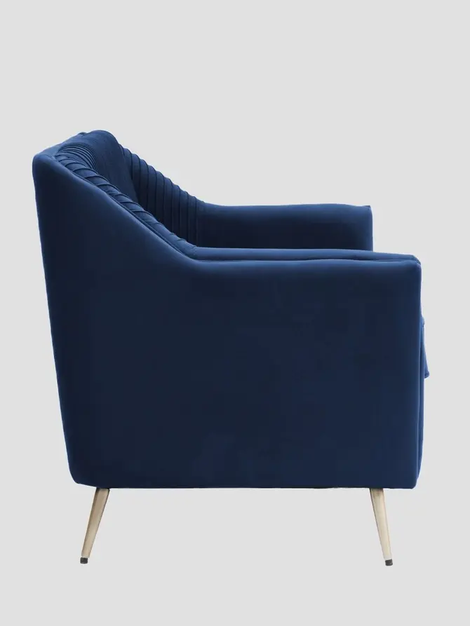 Sofa AVANT sofa 2-osobowa, welurowa granatowa 127x82x81.5 cm
