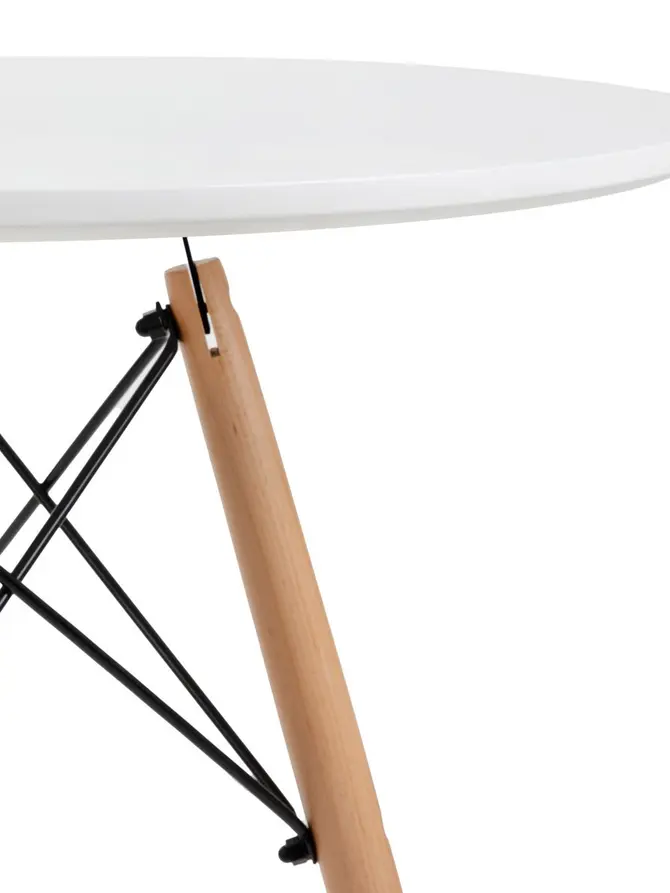 Stół TAVOLO naturalny z białym blatem 60×48cm