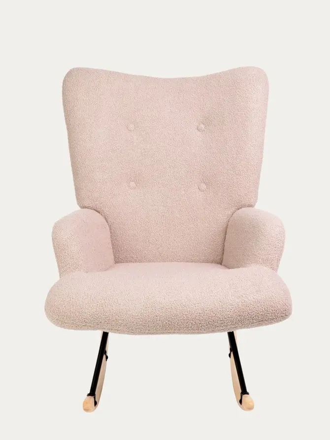 Fotel MOSS TEDDY BOUCLE bujany beżowy w tkaninie TEDDY BOUCLÉ 72x73x92 cm