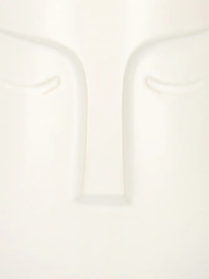 Osłonka na doniczkę FACE biała 10x11 cm