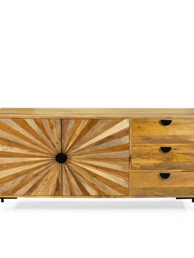 Komoda TROPEA lite drewno mango z akacją 150x40x75 cm
