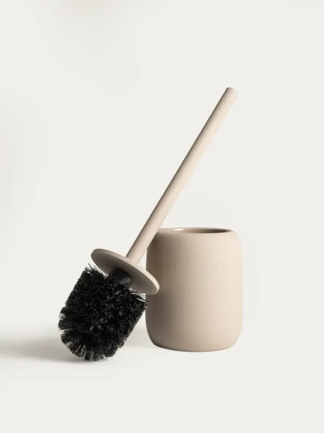 Szczotka do WC ALMERI ceramiczna beżowa 11,2x39 cm