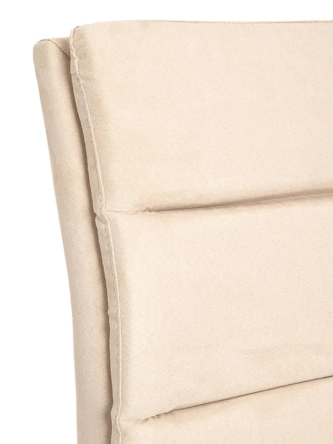 Krzesło ARVIKA beżowy welur- natur noga - lite drewno 96x48x65 cm