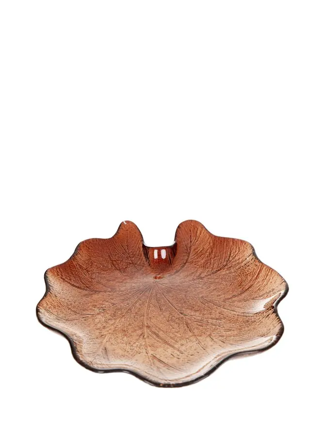 Taca dekoracyjna ASALI szklana brązowa 18,5x2,5 cm