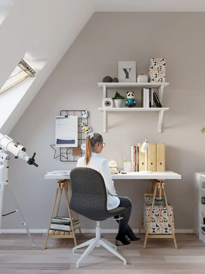 Lampa stołowa RING metalowa biała 43 cm
