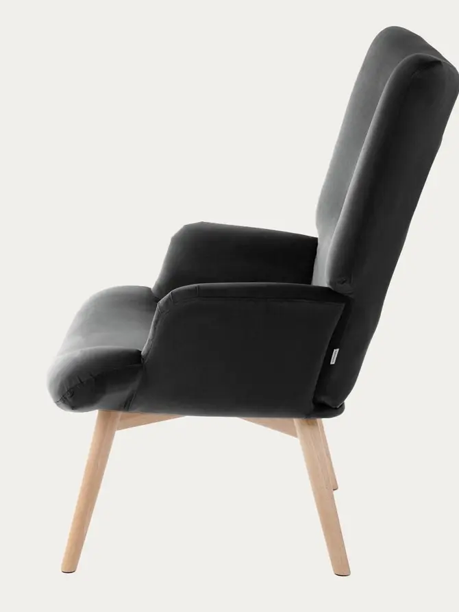 Fotel MOSS czarny 70x55x95 cm