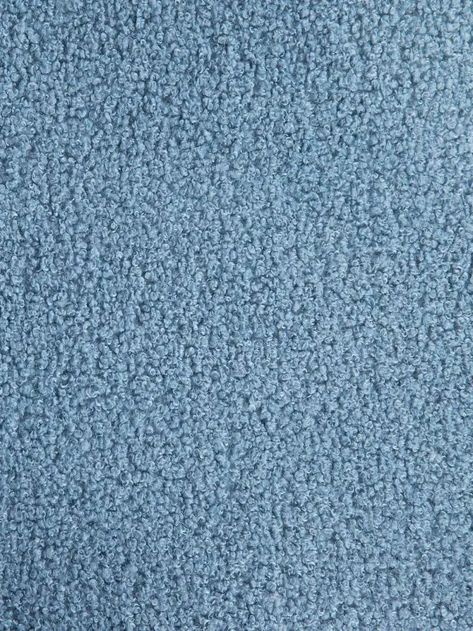 Fotel MOSS TEDDY BOUCLE w tkaninie TEDDY niebieski 70x55x95 cm