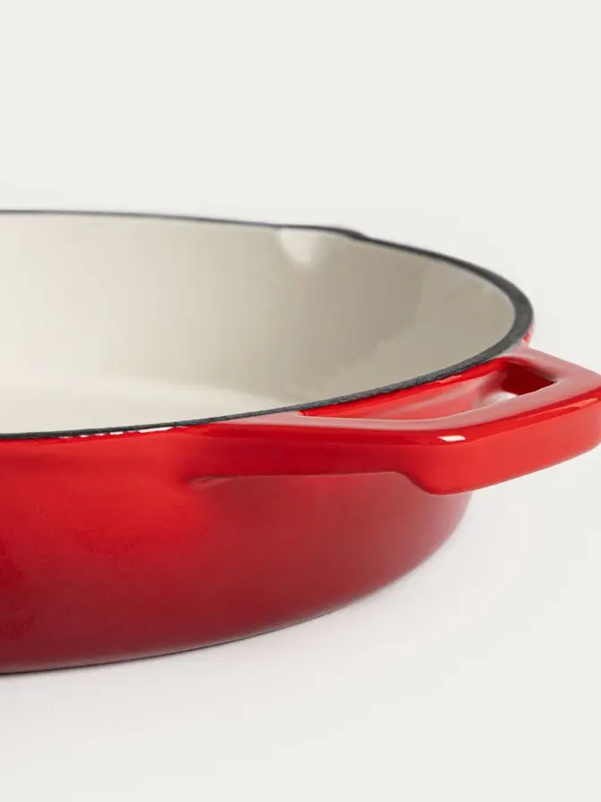 Patelnia żeliwna ANDREAS XM czerwona ombre 26 cm