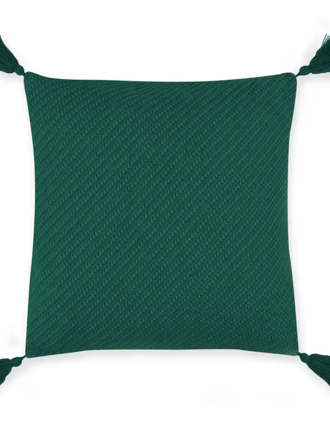Poszewka z frędzlami zielona MORRIS 45x45cm SS19 916353