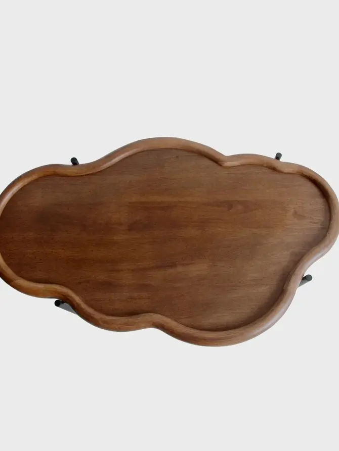 Zestaw stolików kawowych LUCE Brązowych 89x50x40 / 66x51x45 cm