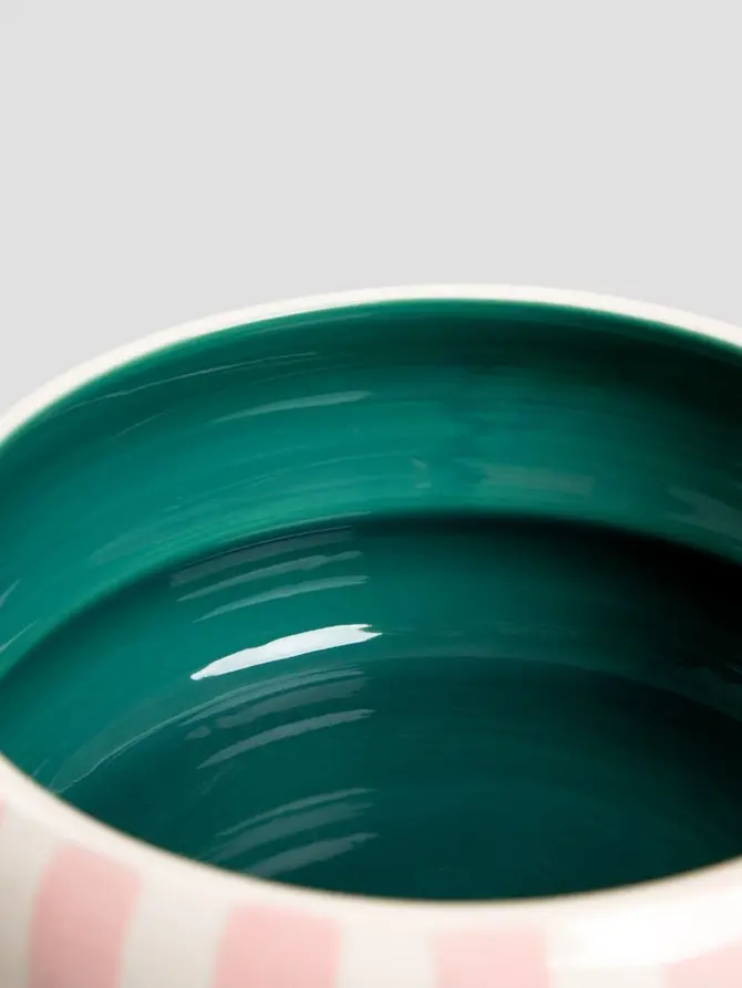 Miska BITTI w paski różowa 14 cm