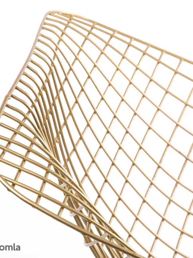 Krzesło metalowe złote INDUSTRIAL 82x52 cm AW18 914328