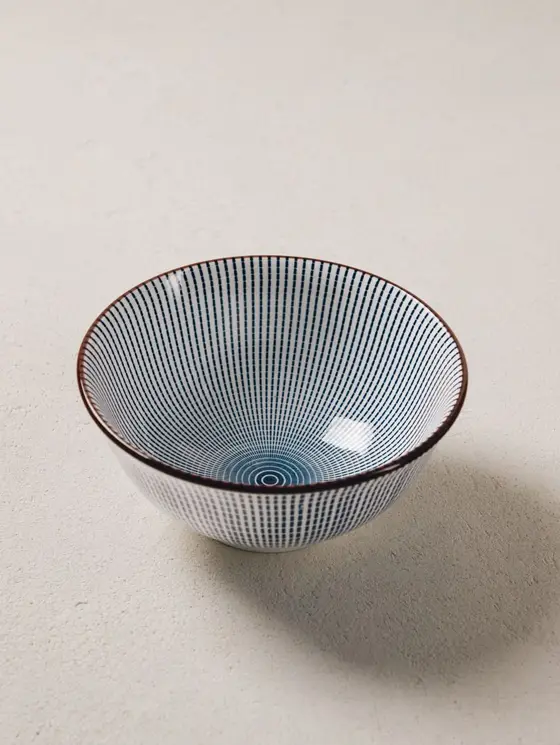 Miska NAVIA granatowa z brązową obwódką 15 cm