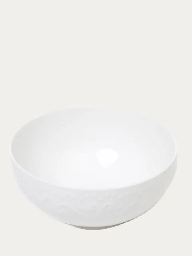 Miska SYLIA biała z ornamentem 15 cm