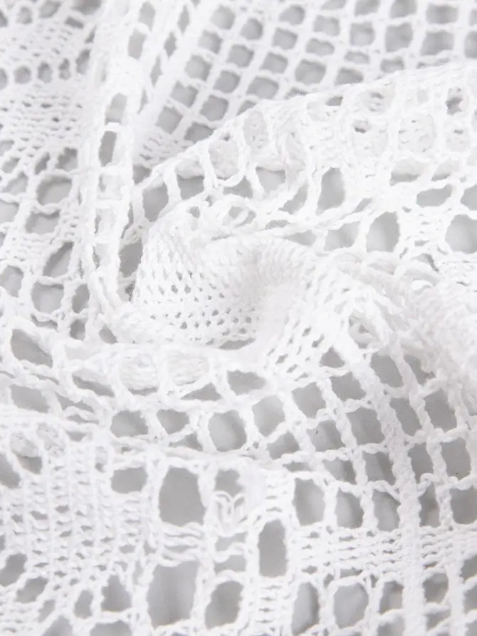 Obrus CROCHET szydełkowy biały 130x170 cm