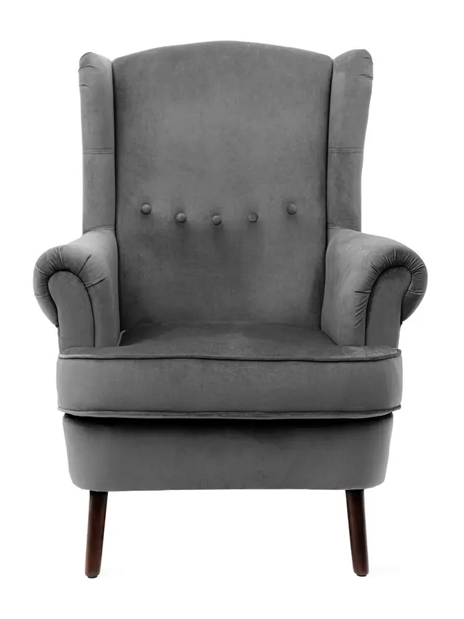 Fotel FOSSBY szary 86x85x108 cm