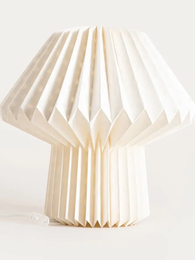 Lampka GALLA papierowa, w kształcie grzybka w kropki 27x38 cm