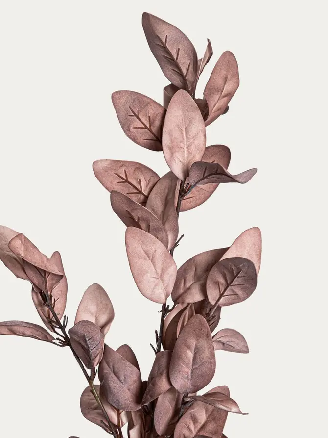Gałązka sztuczna KAIRO liście magnolii czerwone 82 cm