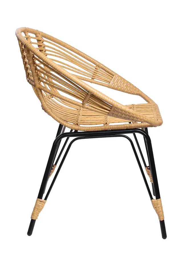 Krzesło BOKKA boho plecione 65x57x47 cm