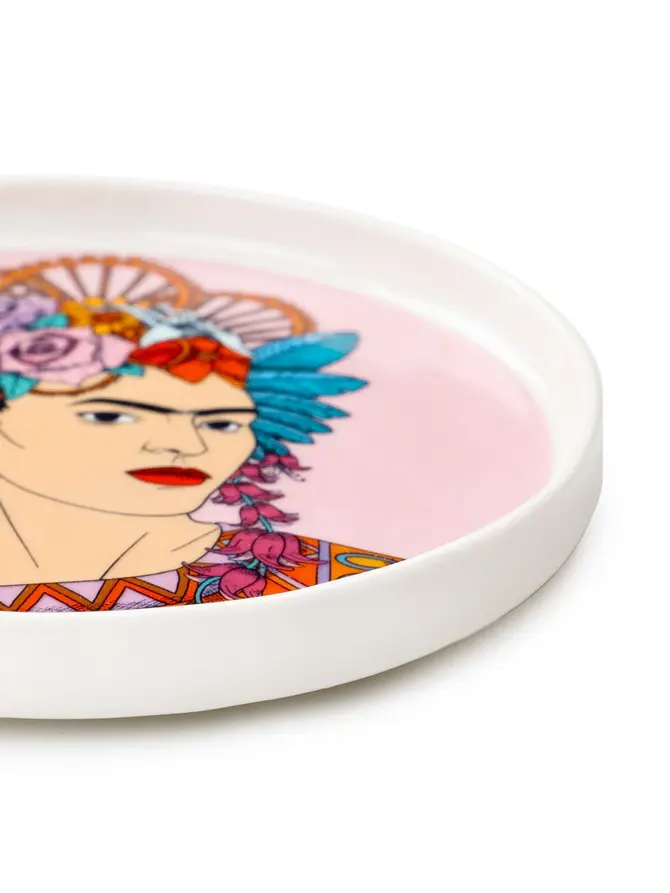 Filiżanka ze spodkiem FRIDA KAHLO fioletowa 0,2 l