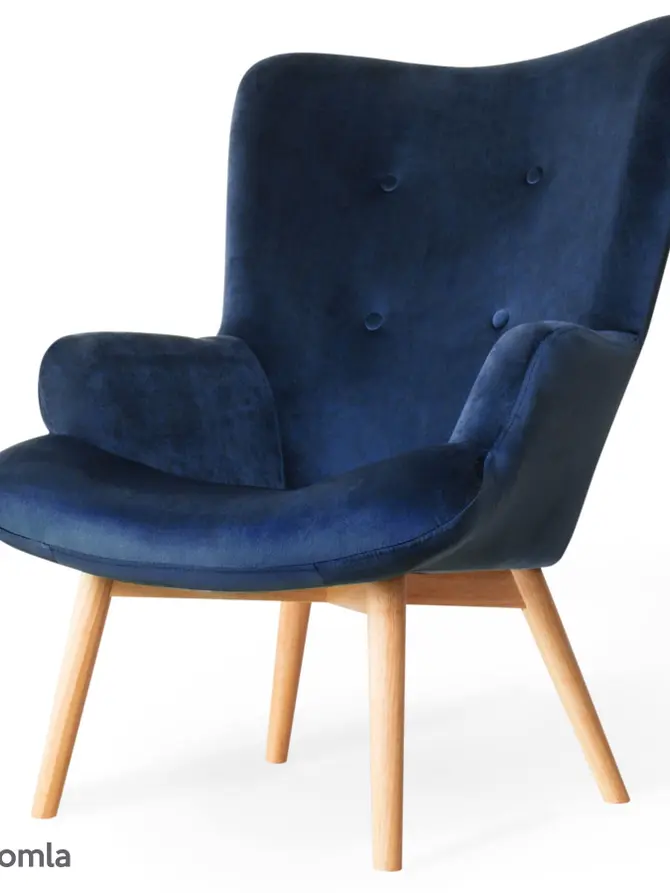 Fotel granatowy MOSS 70x95 cm SS18 910320