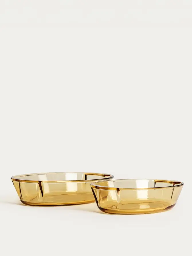 Zestaw form do pieczenia AURELA owalnych żółtych 1500+2000 ml