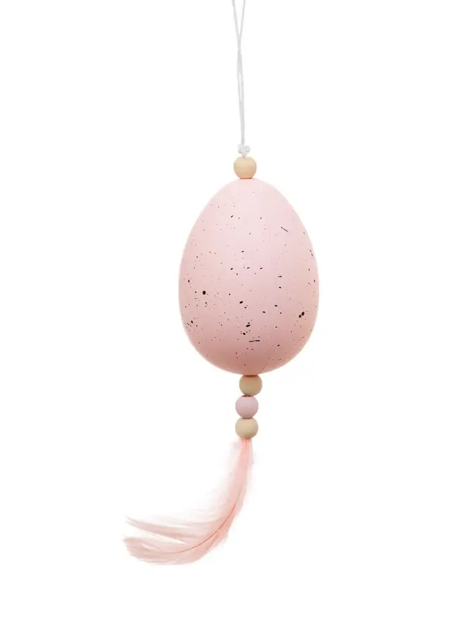 Zawieszka wielkanocna FAER różowe jajko 8 cm