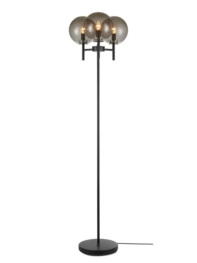 Lampa stojąca CROWN czarna 40x40x147cm