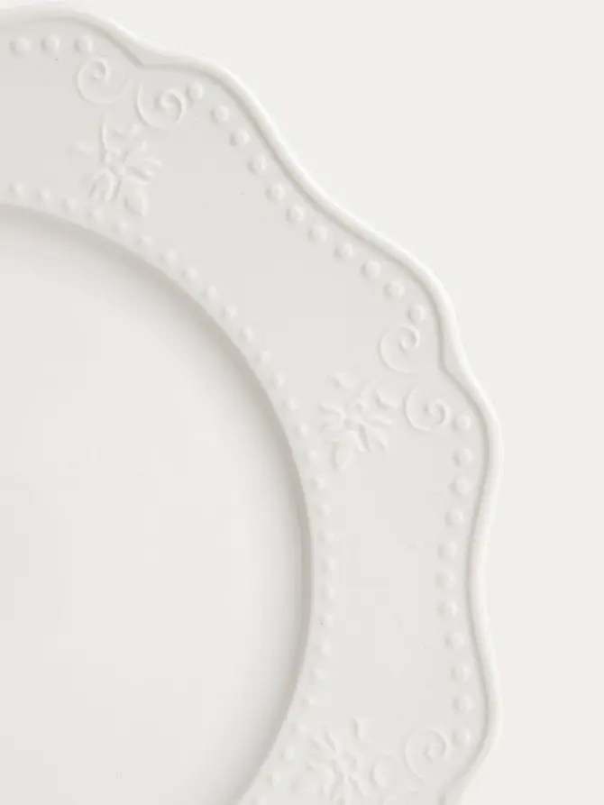 Talerz VISTAL porcelanowy obiadowy biały 26,5 cm