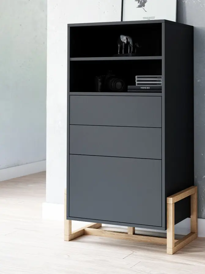 Komoda VARESE! CZARNA 63,4x42x115,7 cm