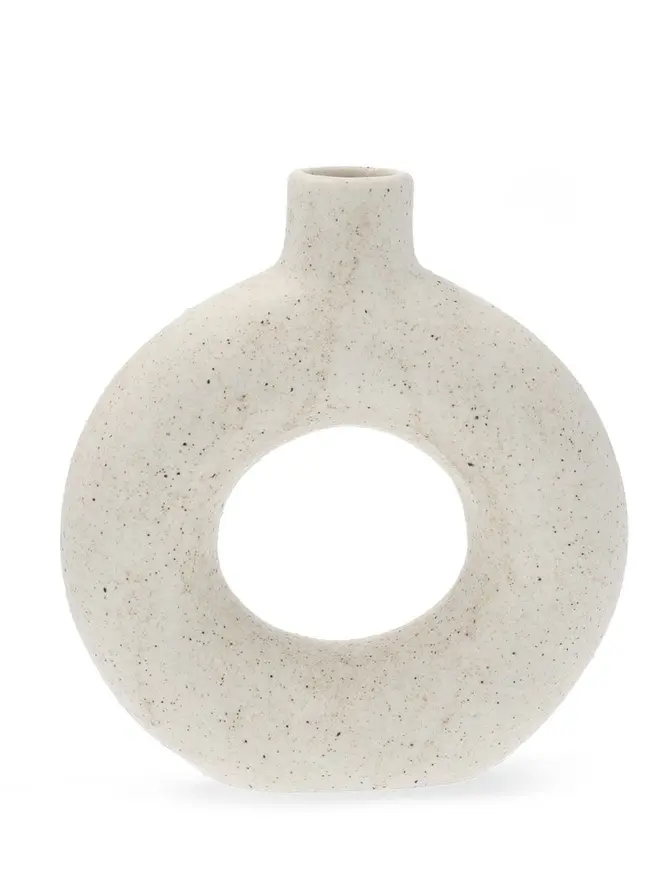 Wazon NOVO z dziurą biały 19x5,5x21 cm