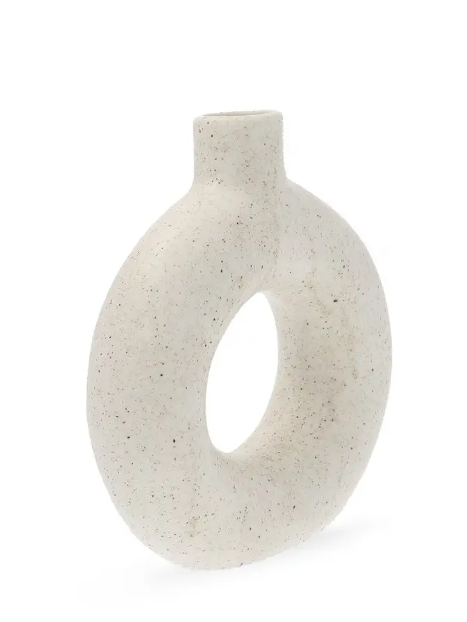 Wazon NOVO z dziurą biały 19x5,5x21 cm