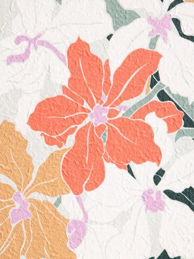 Obraz SAARO z kwiatami hibiskusa 40x50x2cm