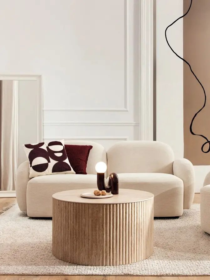 Sofa modułowa HELMI 2-osobowa ecru 184x87x73 cm