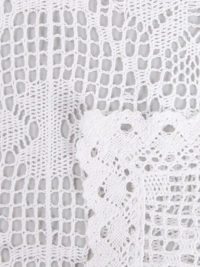 Obrus CROCHET szydełkowy biały 130x170 cm