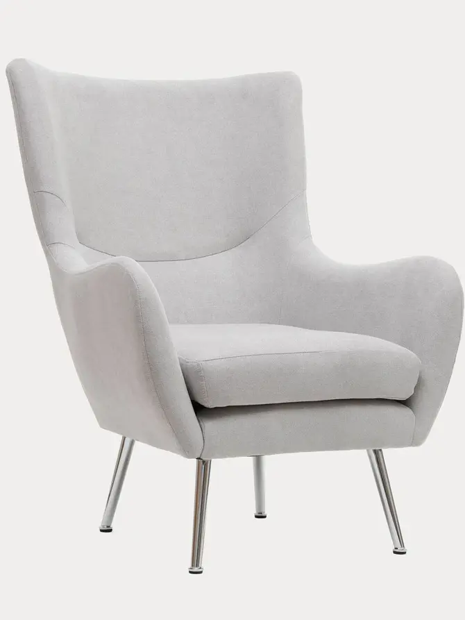 Fotel SAMMAS jasnoszary 71x81x93 cm