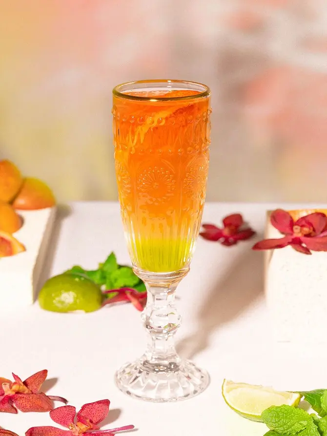 Kieliszek BARREL do szampana ze złotą krawędzią 0,15 l
