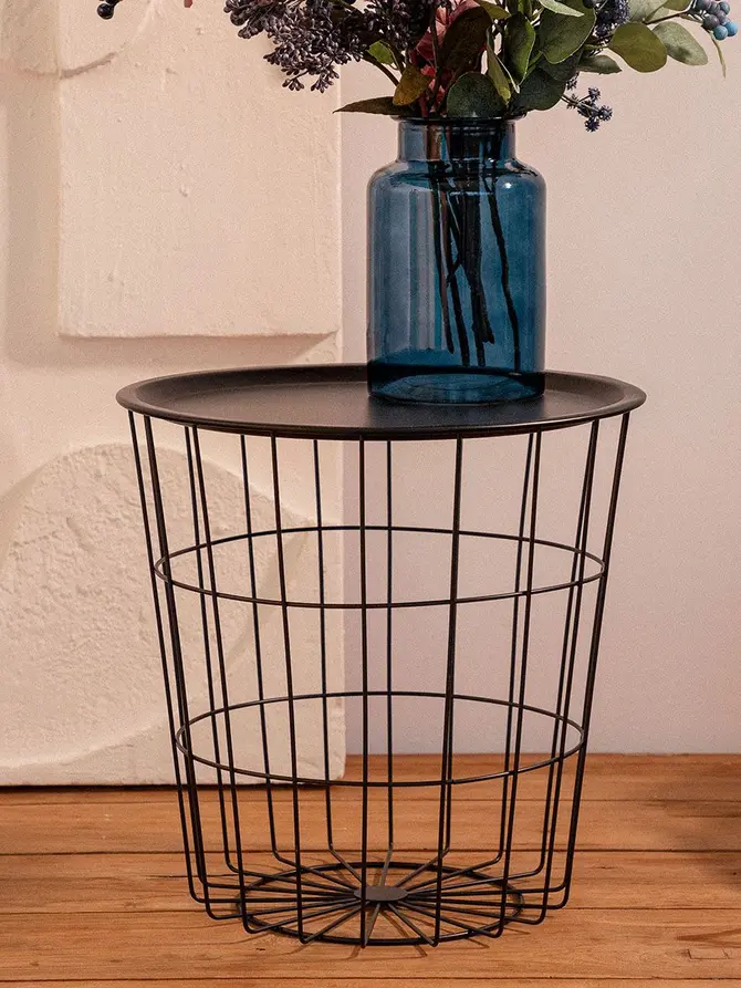 Stolik SCANDI czarny z czarnym blatem 41x41x41 cm