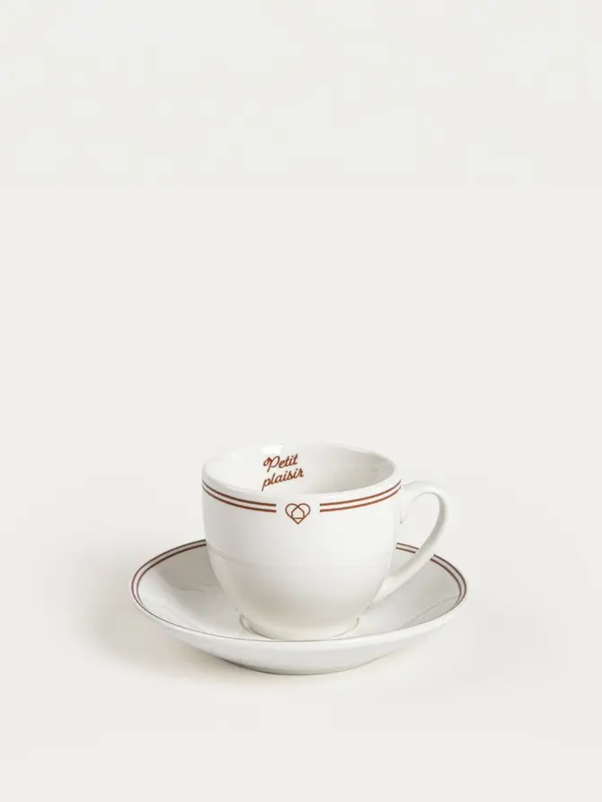 Zestaw filiżanek ze spodkiem PATISSERIE porcelanowych małych, 0,1 l 4 szt.