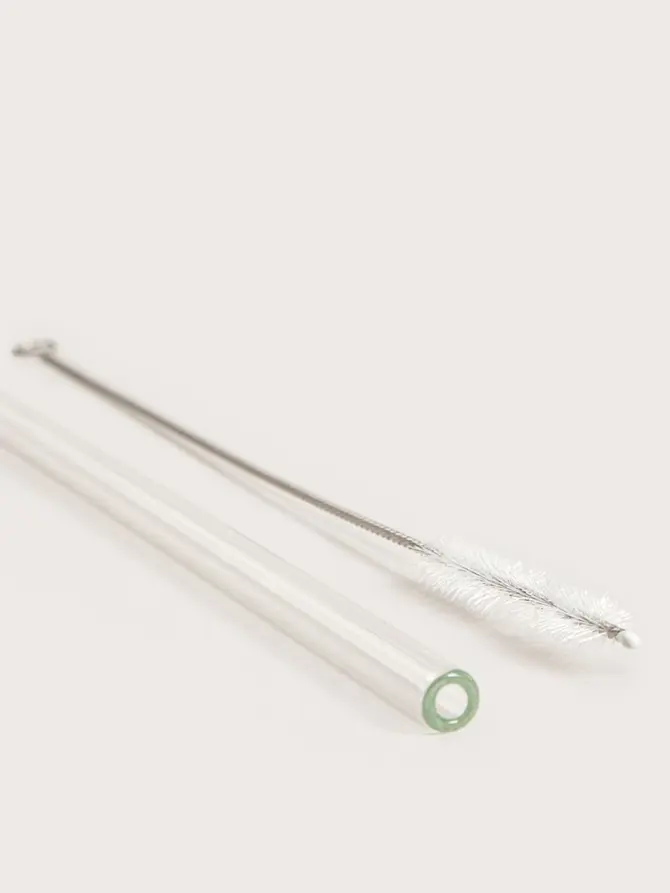 Zestaw ALCOLE słomka transparentna i czyścik, 2 el 26 cm