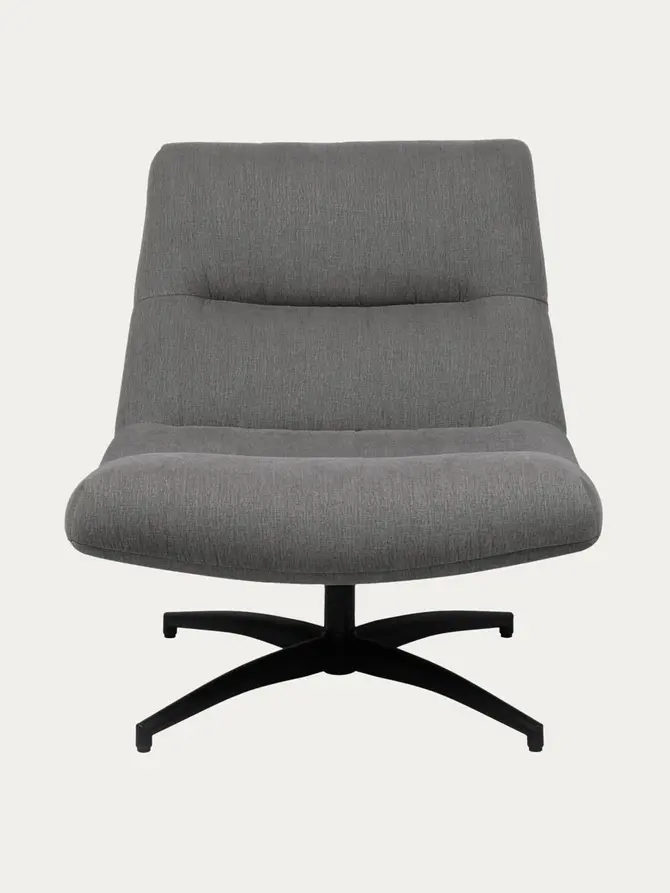 Fotel VOLERO obrotowy w tkaninie szary 77x93,5x88,5 cm