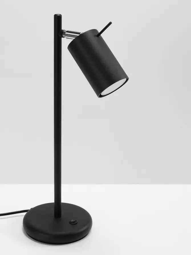 Lampa stołowa RING metalowa czarna 43 cm