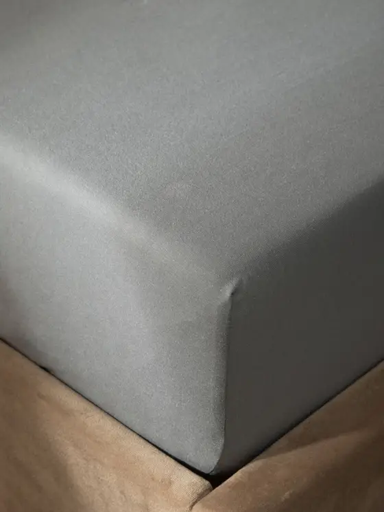 Prześcieradło PELLY jersey szare PREMIUM 160x200 cm