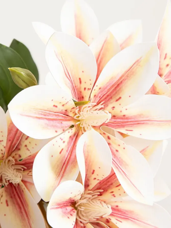 Gałązka sztuczna LILY lilia kremowa 75 cm