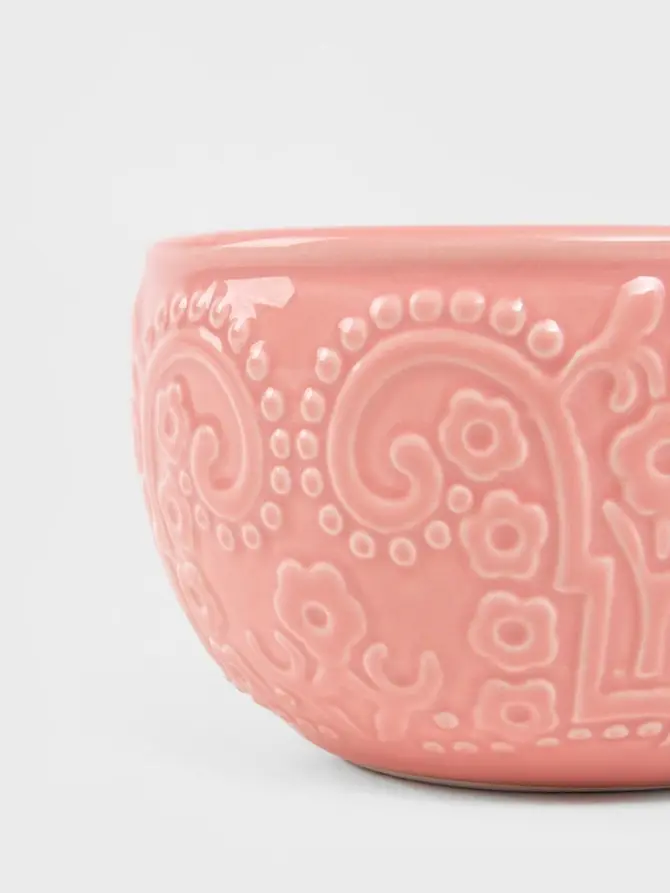 Kubek BUNBLISS z figurką zajączka różowy 15/12,7 cm