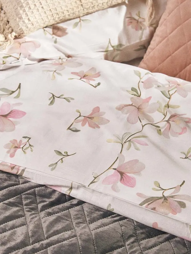 Pościel FLOREMI bawełniana w magnolie 220x200 cm